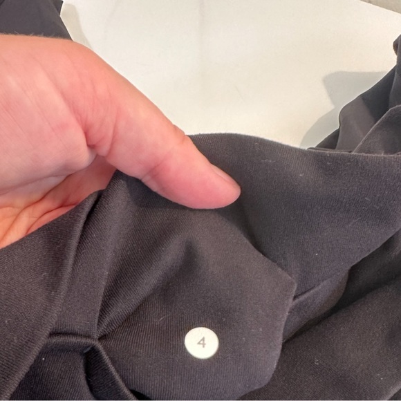 LULULEMON High Times Pants Crop Black Perforated Laser Cut Mesh Rise Near Mint - Picture 14 of 15